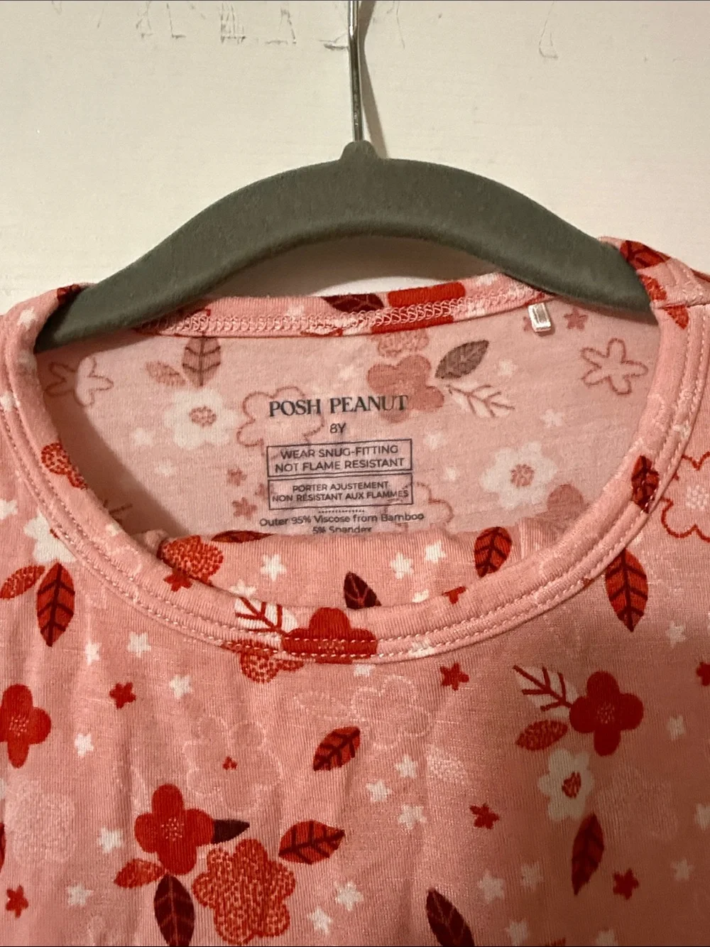 Posh Peanut Pink Floral Leggings with Red & Dark Pink Flowers
